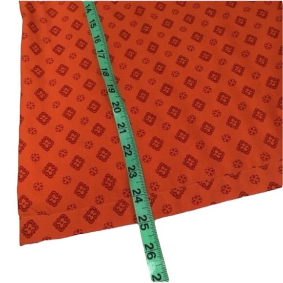 TOMMY HILFIGER CLASSIC BOAT NECK BURNT ORANGE 3/4 SLEEVE BOXY BLOUSE LARGE - Picture 7 of 10